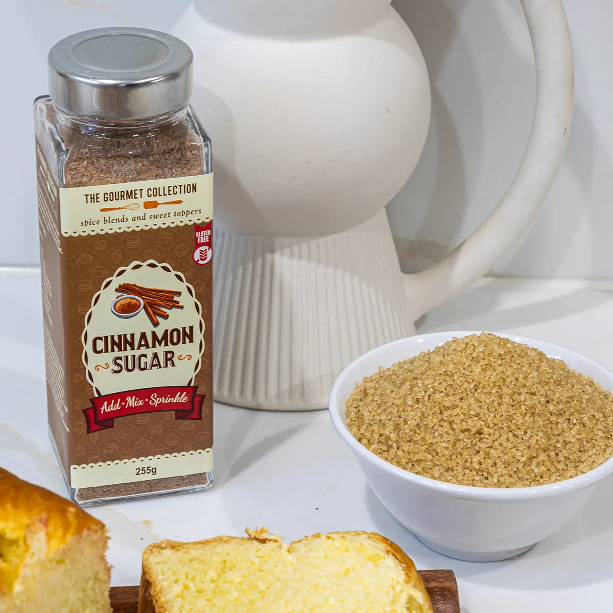 The Gourmet Collection with bowl of Cinnamon Sugar